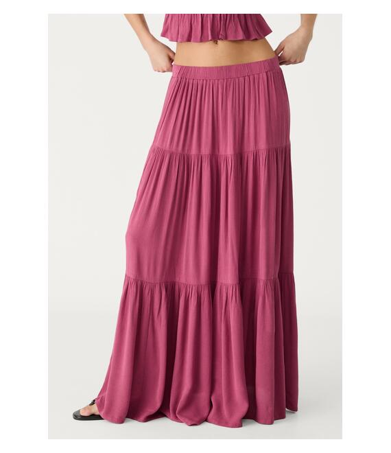 Stradivarius Μίντι Φούστα Boho Απαλό Ροζ M