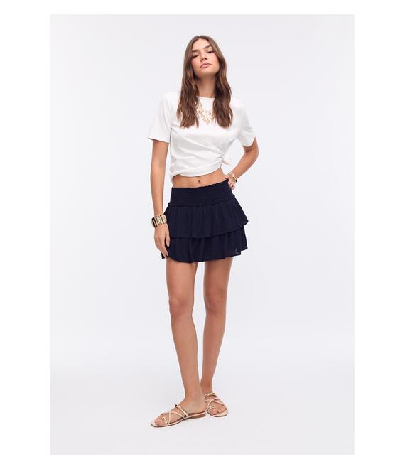 Stradivarius Ριχτή Φούστα-Παντελόνι Navy Blue Xs