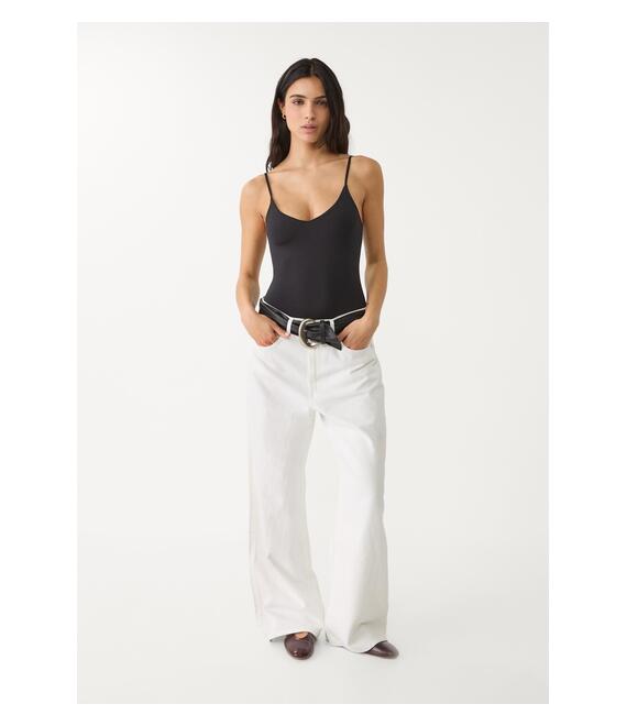 Stradivarius Βασικό Κορμάκι Με Τιράντες Μαύρο M