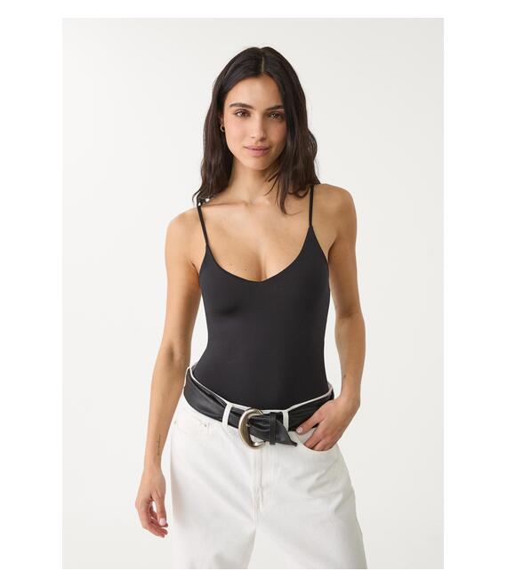 Stradivarius Βασικό Κορμάκι Με Τιράντες Μαύρο M