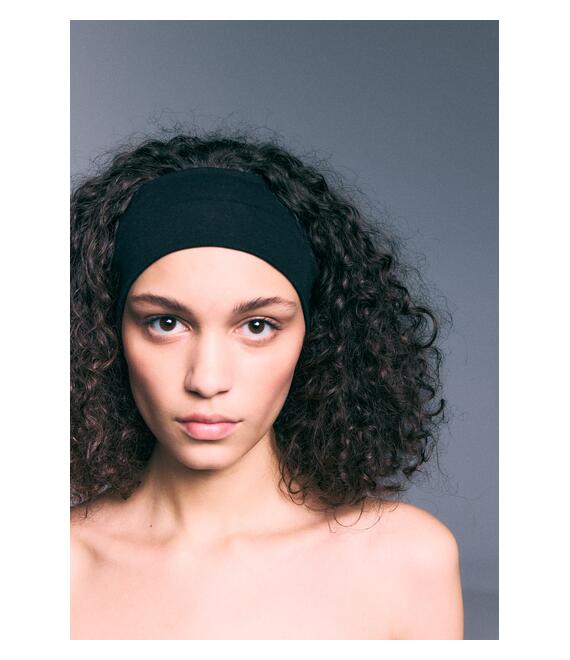 Stradivarius Σετ 2 Κορδέλες Γούνας Μαύρο Os