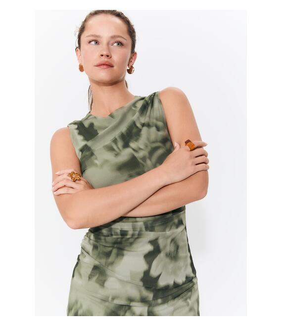 Stradivarius Σετ 2 Δαχτυλίδια Με Λουλούδια Μουσταρδί Os