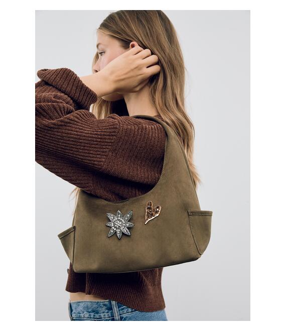 Stradivarius Σετ 2 Καρφίτσες Καρδιά Και Αστέρι Χρυσαφί Os