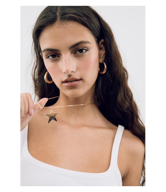 Stradivarius Σετ 3 Κολιέ Κουνελάκι Και Αστέρι Χρυσαφί Os