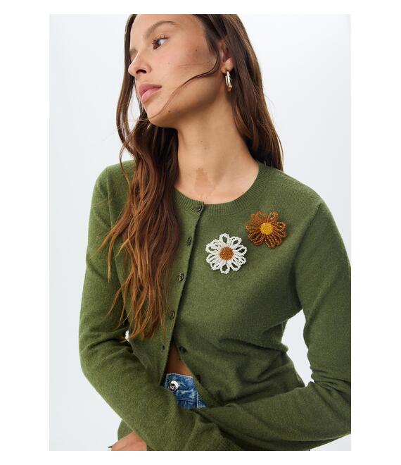 Stradivarius Σετ 2 Καρφίτσες Με Συνδυασμό Λουλουδιών Λευκό Os