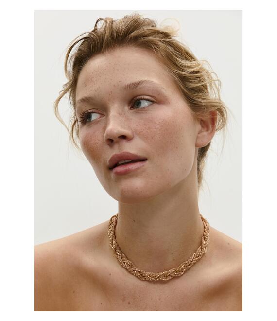 Stradivarius Σετ 2 Κολιέ Αλυσίδες Με Charms Χρυσαφί Os