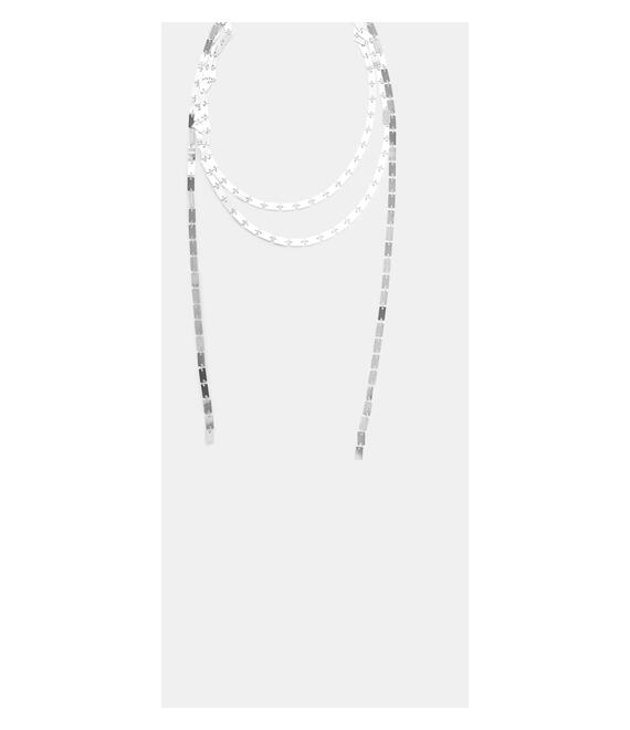 Stradivarius Μακρύ Κολιέ Αλυσίδα Γκρι Os