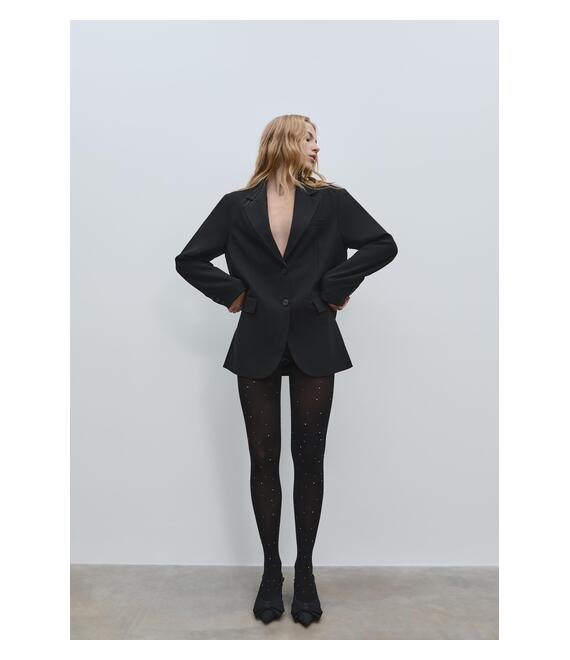 Stradivarius Καλσόν Με Γυαλιστερή Όψη 40 Denier Μαύρο Os