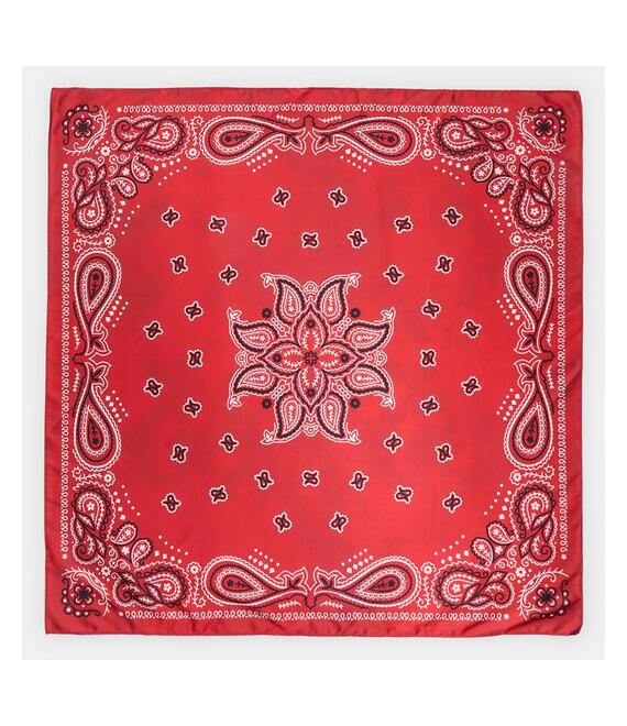 Stradivarius Εμπριμέ Φουλάρι Κόκκινο Os