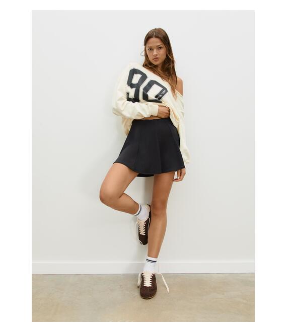 Stradivarius Ψάθα-Παντελόνι Skater Μαύρο M