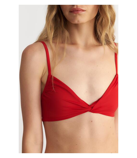 RECYCLED ΤΡΙΓΩΝΙΚΟ ΜΑΓΙΟ ΜΠΙΚΙΝΙ ΤΟΠ ΜΕ ΣΤΡΙΦΤΗ ΛΕΠΤΟΜΕΡΕΙΑ