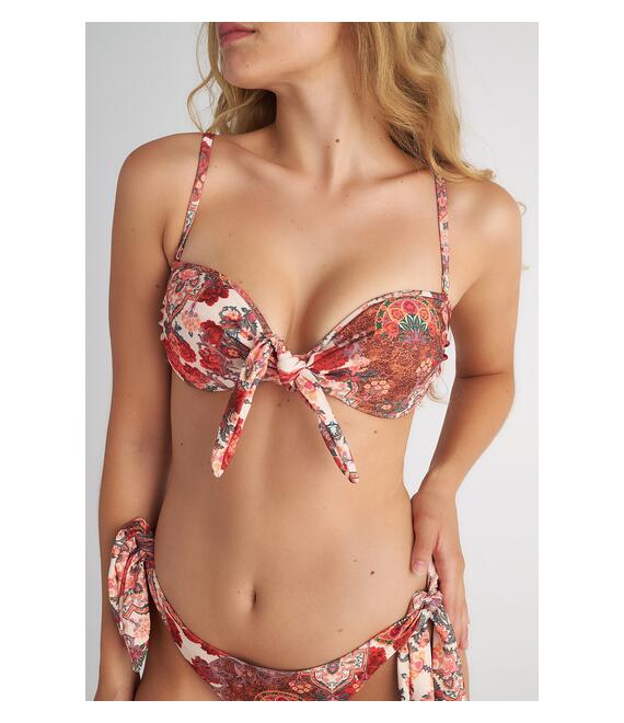 ΣΤΡΑΠΛΕΣ PUSH-UP ΜΑΓΙΟ ΜΠΙΚΙΝΙ ΤΟΠ ΜΕ ΦΛΟΡΑΛ ΤΥΠΩΜΑ