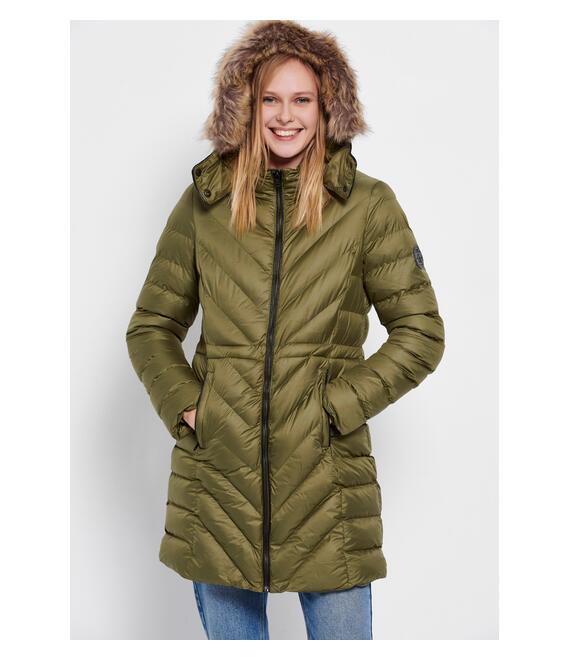 Puffer μπουφάν με αποσπώμενη κουκούλα