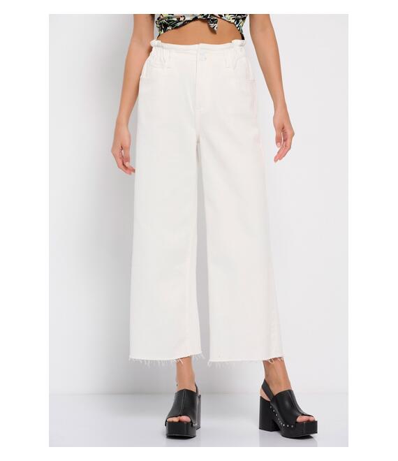 High-rise τζιν ζιπ κιλότ