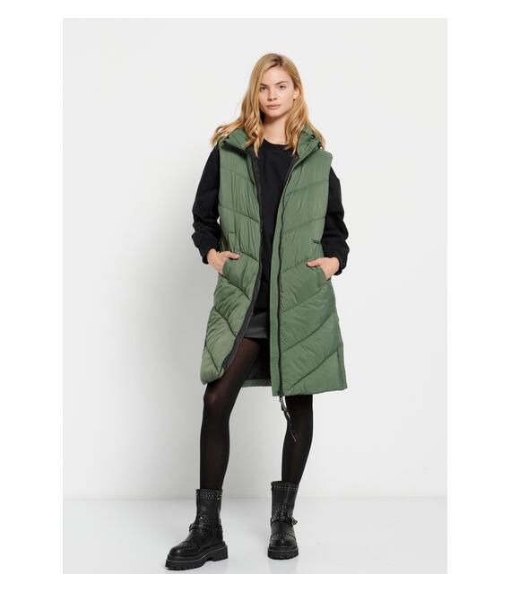 Long fit αμάνικο puffer τζάκετ