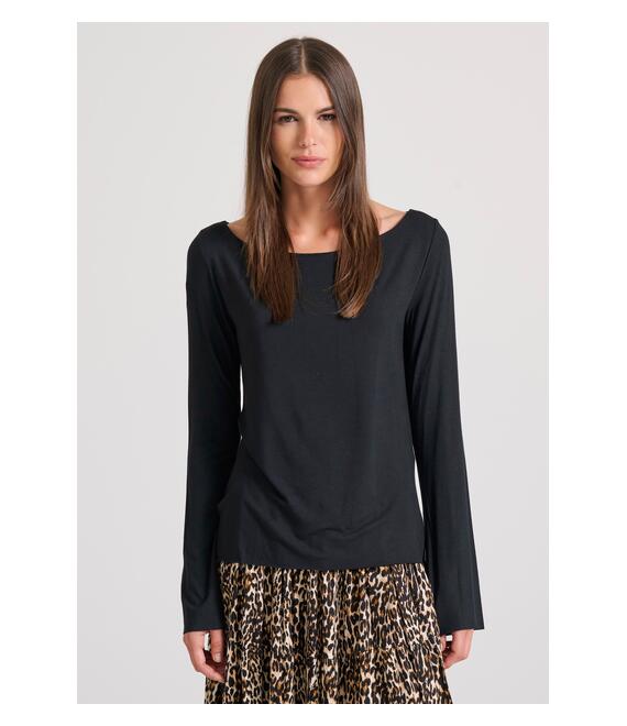 Μακρυμάνικη μπλούζα με raw edges