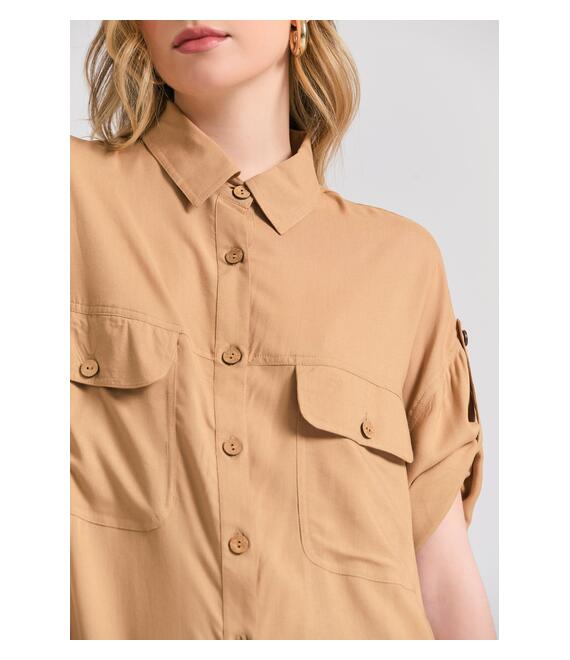 Oversized μάξι σεμιζιέ φόρεμα σε boho look