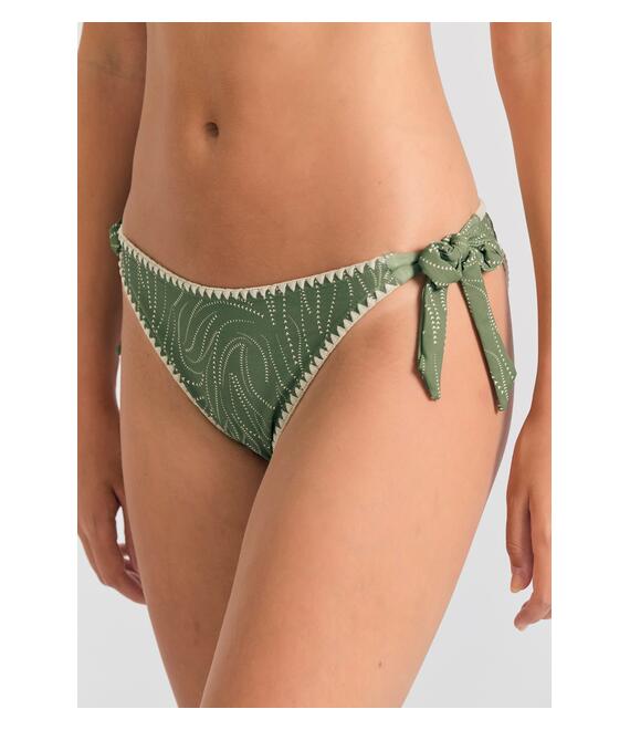 Μπικίνι σλιπ με all over τύπωμα και διακοσμητική ραφή