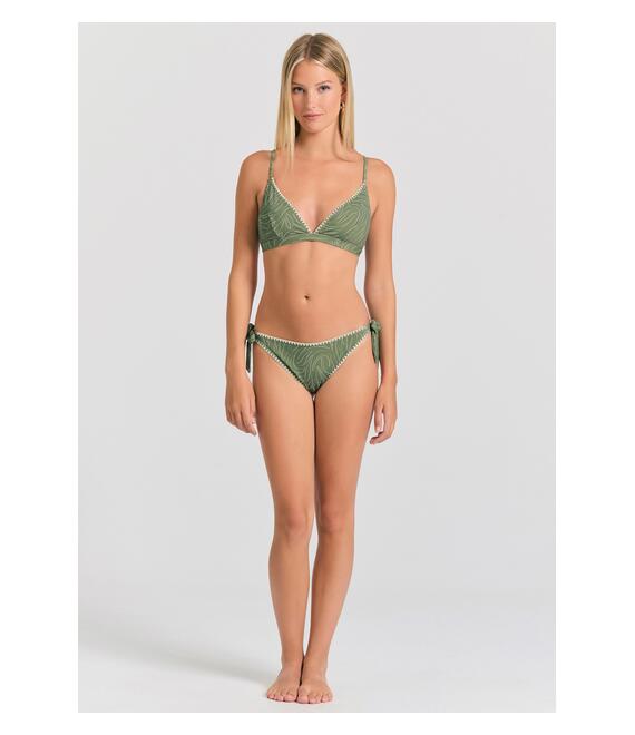 Μπικίνι σλιπ με all over τύπωμα και διακοσμητική ραφή