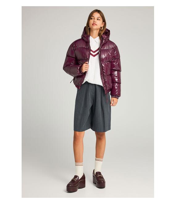 Καπιτονέ puffer μπουφάν με κουκούλα