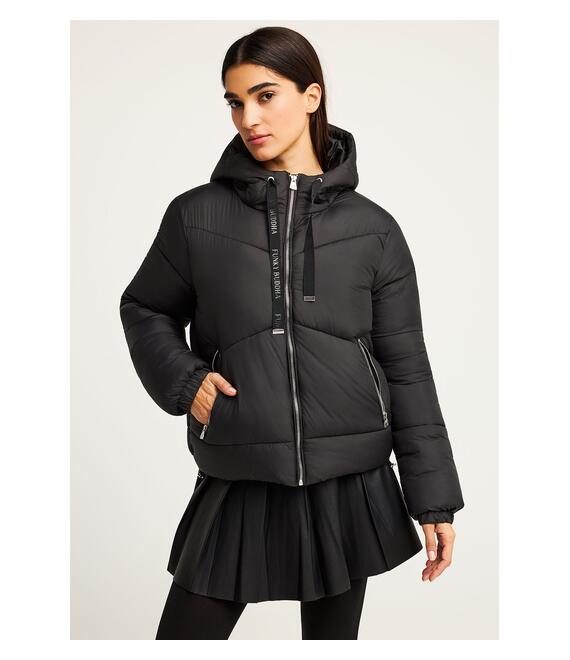 Γυναικείο puffer μπουφάν με κουκούλα