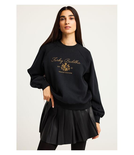 Φούτερ με κεντητό σχέδιο