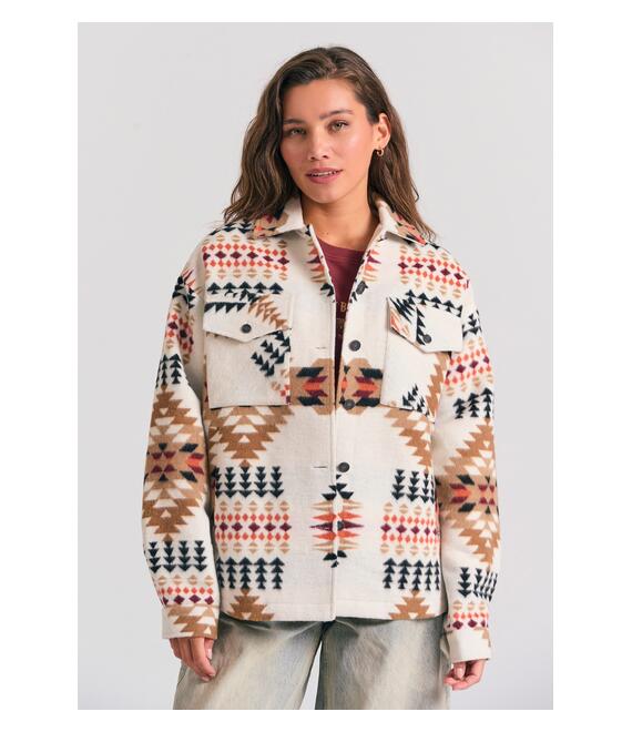 Γυναικείο overshirt πουκάμισο με pattern