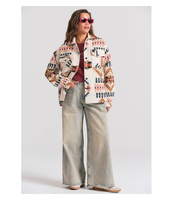 Γυναικείο overshirt πουκάμισο με pattern