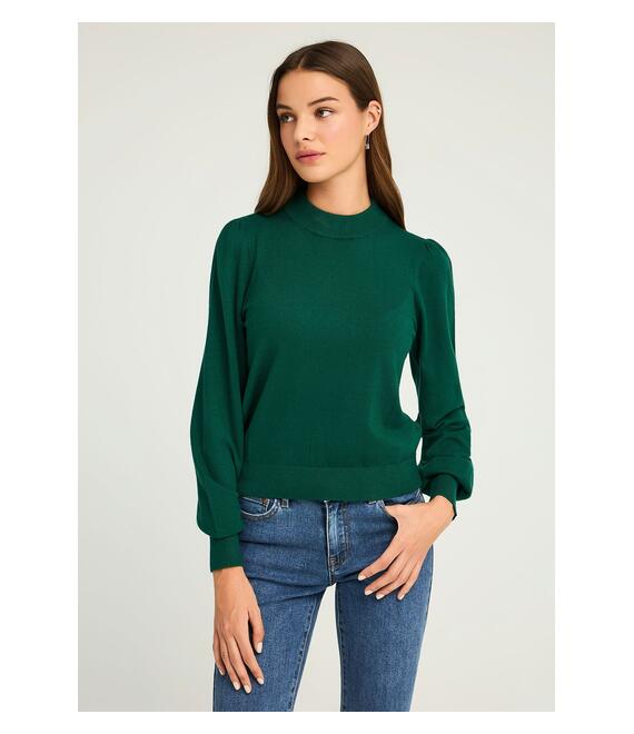 Γυναικείο πλεκτό με bishop μανίκια