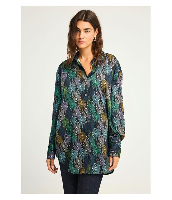 Πουκάμισο με tropical τύπωμα