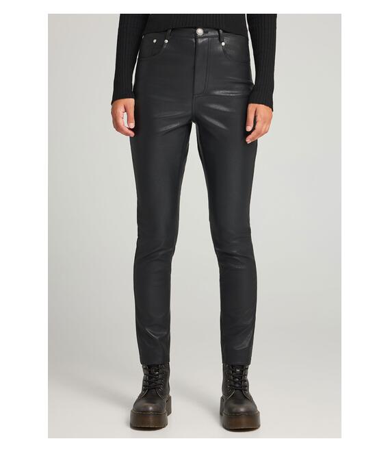 Γυναικείο skinny παντελόνι από οικολογικό δέρμα (PU)