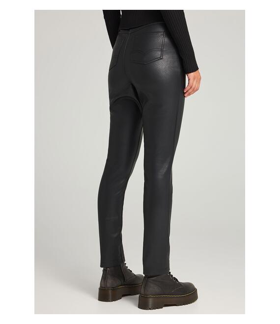 Γυναικείο skinny παντελόνι από οικολογικό δέρμα (PU)