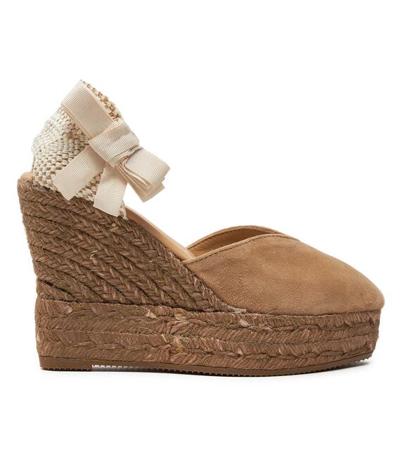 Εσπαντρίγιες Manebi Hamptons Heart-Shaped Wedge Espadrilles W 1.6 WH Μπεζ