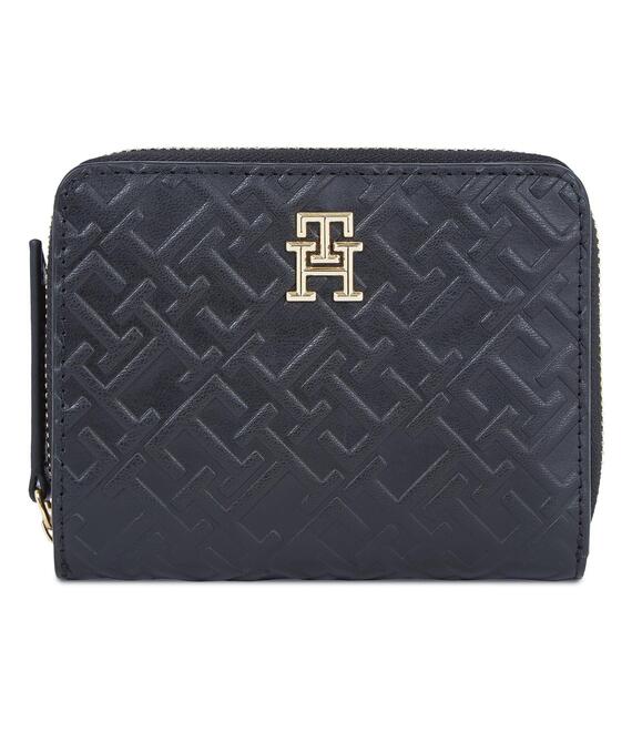 Πορτοφόλι Tommy Hilfiger Th Refined Med Za Mono AW0AW15755 Μαύρο