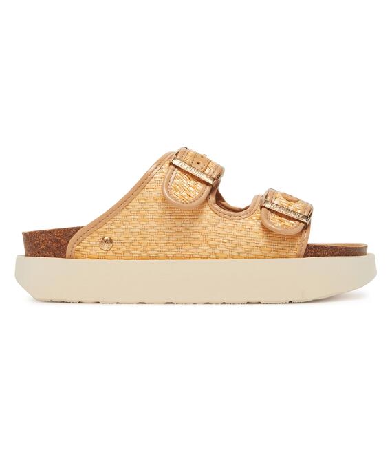 Παντόφλες Genuins Hawaii Raffia G106361 Μπεζ