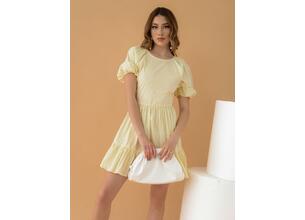 Glamorous Φόρεμα Με Βολάν Κίτρινο - Neutral Feelings