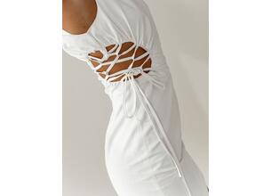 Glamorous Φόρεμα Mini Με Άνοιγμα Λευκό - Covered In Love