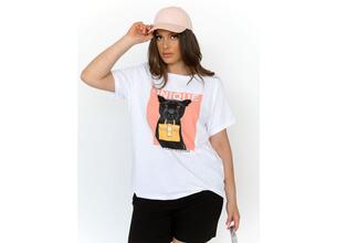 ONLY T-Shirt Κοντομάνικο Με Στάμπα Πάνθηρα Λευκό - Dalian