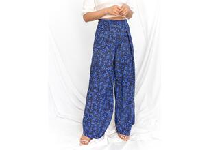 Glamorous Παντελόνα Floral Μπλε - Donovan