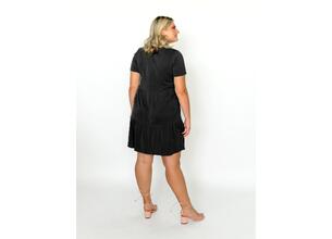 Vero Moda Φόρεμα Κοντομάνικο Με Βολάν Μαύρο - Fedra