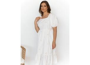 Vero Moda Φόρεμα Midi Με Λουλούδια Λευκό - Ιn Τhe Εast