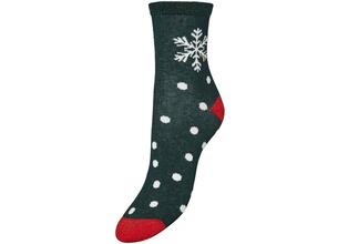 Vero Moda Κάλτσες Λεπτές Με Χριστουγεννιάτικο Μοτίβο Κυπαρισσί - Festive