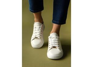 Sneakers με μεταλλικές λεπτομέρειες - Λευκό/Μαύρο