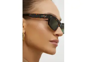 Γυαλιά ηλίου Off-White χρώμα: καφέ, OERI135_546055