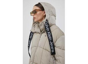 Μπουφάν Calvin Klein Jeans χρώμα: μπεζ