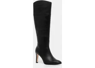 Δερμάτινες μπότες Lauren Ralph Lauren Page γυναικείες, χρώμα: μαύρο, 802915403001 F3802915403001