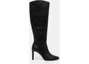 Δερμάτινες μπότες Lauren Ralph Lauren Page γυναικείες, χρώμα: μαύρο, 802915403001 F3802915403001