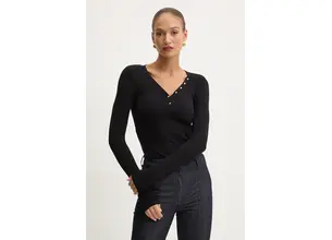 Longsleeve Guess KYLA χρώμα: μαύρο, W4BP51 KBCO2