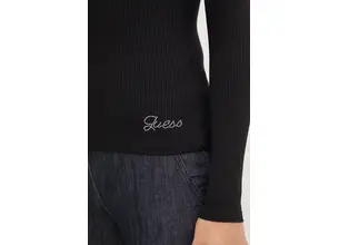 Longsleeve Guess KYLA χρώμα: μαύρο, W4BP51 KBCO2