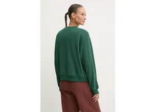 Βαμβακερή μπλούζα New Balance γυναικεία, χρώμα: πράσινο, WT43553NWG